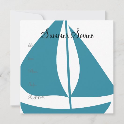 Monogram Sail Boat Kaart (Voorkant)