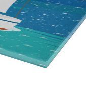 Monogram Sailboot Coastal Tropical Cutting Board Snijplank (Hoek)