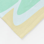 Monogram Sailboot Coastal Tropical Fleece Blanket (Hoek)