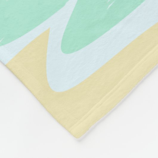 Monogram Sailboot Coastal Tropical Fleece Blanket (Hoek)