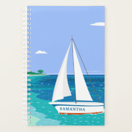 Monogram Sailboot Ocean Seaview 5.5x8.5 Planner