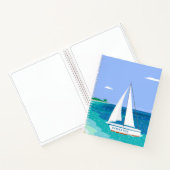 Monogram Sailboot Ocean Seaview Spiral Notitieboek (Binnen)