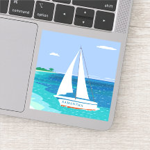 Monogram Sailboot Ocean Tropical Seaview