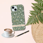 Monogram Salie Groen Geel Wit Wildbloemen Boho Case-Mate iPhone Case