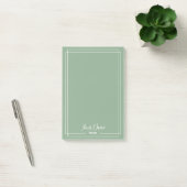Monogram salie groen met witte randen post-it® notes (Kantoor)