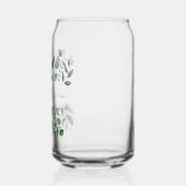 Monogram Salie Groene Eucalyptus Groene Bladeren Blikvorm Glas (Links)