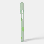 Monogram salie groene munt retro harten patroon Case-Mate iPhone case (Achterkant / Links)