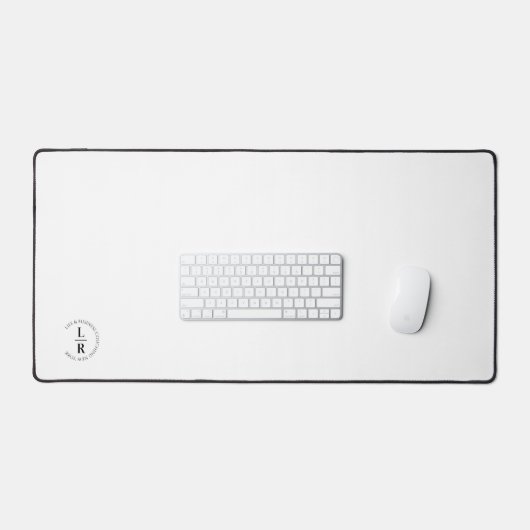 Monogram, salon, minimalistisch wit bureaumat (Keyboard & Muis)