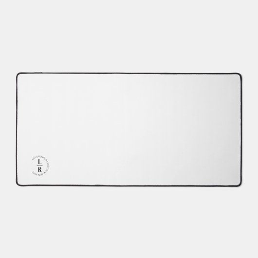 Monogram, salon, minimalistisch wit bureaumat (Voorkant)