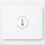 Monogram, salon, minimalistisch, wit muismat<br><div class="desc">Minimalistisch,  modern,  salon,  monogram ontwerp,  wit.</div>