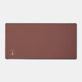 Monogram, salon, minimalistische chocoladebruin bureaumat (Voorkant)