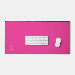 Monogram, salon, minimalistische neon-roze bureaumat