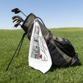 Monogram Samen Typografie Kunstinstagram Foto's Golfhanddoek (Groen)