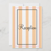 Monogram Sandy Beach Witte Strepen Roze Ontvangst Kaart (Voorkant)