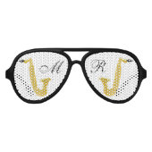 Monogram saxofoon aviator zonnebril (Voorkant)