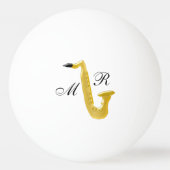 Monogram saxofoon pingpongbal (Achterkant)