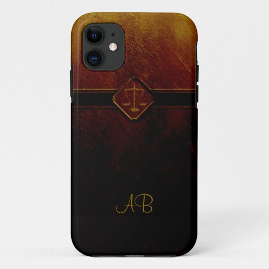 Monogram Scales of Justice Case-Mate iPhone Case (Achterkant)
