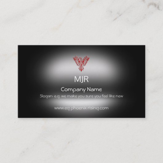 Monogram, Scarlet Phoenix, metallisch effect Visitekaartje (Voorkant)