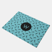 Monogram schaar-haarstlijstpatroon deurmat (Schuin)