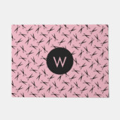 Monogram schaar-haarstlijstpatroon deurmat (Voorkant)