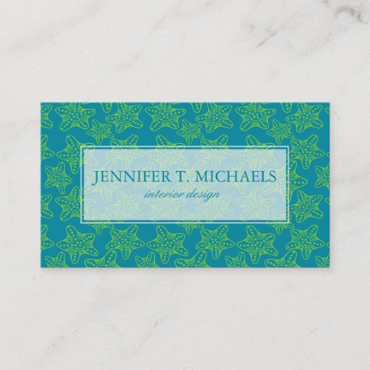 Monogram Scharvis Crowd Pattern Visitekaartje (Voorkant)