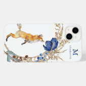 Monogram Schattig Bosvos Waterverf Bloem Naam Case-Mate iPhone Case (Achterkant (horizontaal))