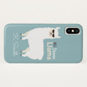Monogram. Schattig Grappige Alpaca. Geen Drama Lam Case-Mate iPhone Case (Achterkant (horizontaal))