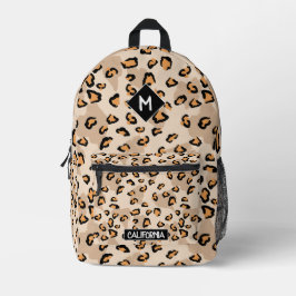 Monogram schattig stijlvol wild Cheetah patroon Bedrukte Rugzak