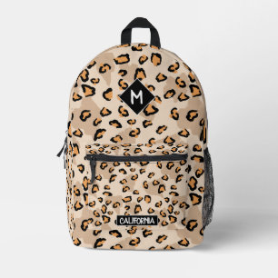 Monogram schattig stijlvol wild Cheetah patroon Bedrukte Rugzak