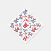 Monogram Schattige 4 juli Ballonhonden Servet (Hoek)