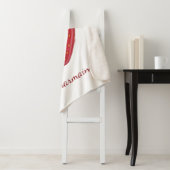 Monogram schattige aardbei kawaii sherpa deken (In situ)