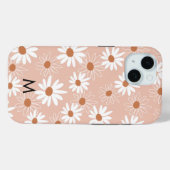 Monogram Schattige Daisy Pattern Case-Mate iPhone Case (Achterkant (horizontaal))