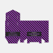 Monogram Schattige gestreepte Baby shower Bedankdoosjes (Uitgevouwen)