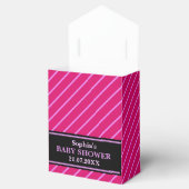 Monogram Schattige gestreepte Baby shower Bedankdoosjes (Geopend)
