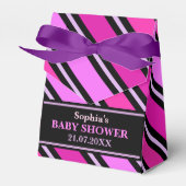 Monogram Schattige gestreepte Baby shower Bedankdoosjes (Voorkant Zijde)