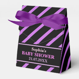 Monogram Schattige gestreepte Baby shower Bedankdoosjes