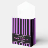 Monogram Schattige gestreepte Baby shower Bedankdoosjes (Geopend)