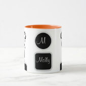 Monogram Schattige Kawaii Panda Beer Gepersonalise Mok (Midden)