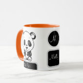 Monogram Schattige Kawaii Panda Beer Gepersonalise Mok (Voorkant links)