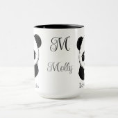 Monogram Schattige Kawaii Panda Beer Gepersonalise Mok (Midden)