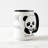 Monogram Schattige Kawaii Panda Beer Gepersonalise Mok (Voorkant rechts)