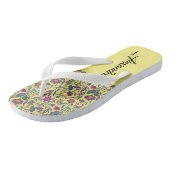 Monogram Schattige klassieker Victoriaans Geel blo Teenslippers (Schuin)