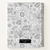 Monogram Schattige Kleurboek Pattern Journal Notitieboek (Achterkant)