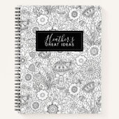 Monogram Schattige Kleurboek Pattern Journal Notitieboek (Voorkant)