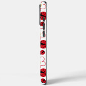 Monogram Schattige lieveheersbeestje Rood Wit Bloe Case-Mate iPhone Case (Achterkant / Links)