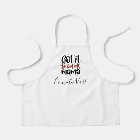 Monogram schattige naam cadeau kinder schort (Voorkant)