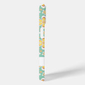 Monogram schattige oranje bloemetjes op groen Case-Mate iPhone case (Achterkant / Rechts)