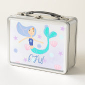 Monogram Schattige Pastel Periwinkle Zeemeermin Pr (Voorkant)