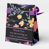 Monogram Schattige Patroon Baby shower Bedankdoosjes (Achterkant)