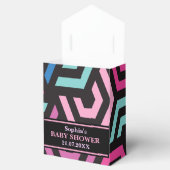 Monogram Schattige Patroon Baby shower Bedankdoosjes (Geopend)